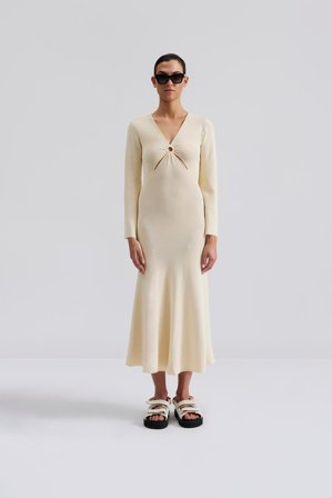 Malina - Nadia midi dress - M - Vanilla