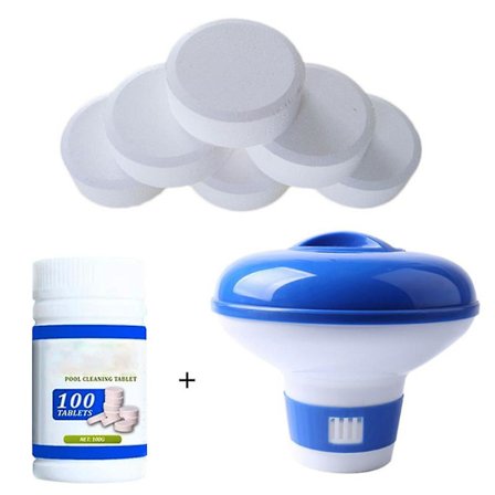 Klorinator för pool plus 100 tabletter klortabletter för pool