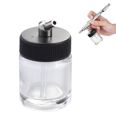 22cc Airbrush Flasker Glass for Maling Sprøyting 2 stk Transparent Beholder