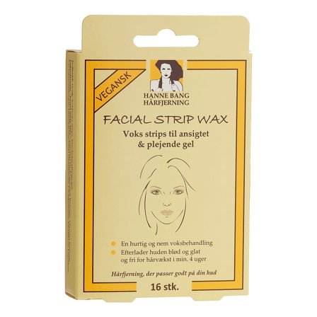 Hanne Bang Facial Strip Wax 16 stk, Skincare, Hårfjerning, Voks & Strips