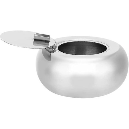 Askebægerholder, Rustfrit Stål Tyk Og Holdbar Skrivebordsaskebæger Askebæger Til Bar Til Udendørs Til Restaurant Til Hjem Kontor Til Bil Til KTV