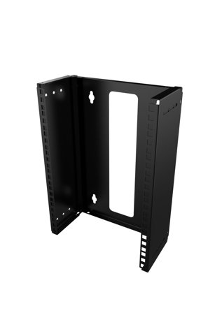 Lanview 10" 8U Wall Mounted Open Frame Rack Black