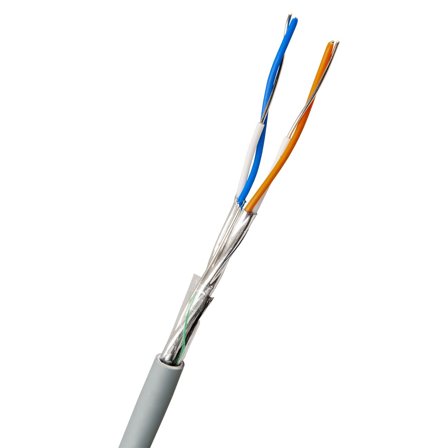 Nexans ELEQB Telekabel 4x2x0,8 mm, grå 1 m, kappet, Stikkontakter & kabler