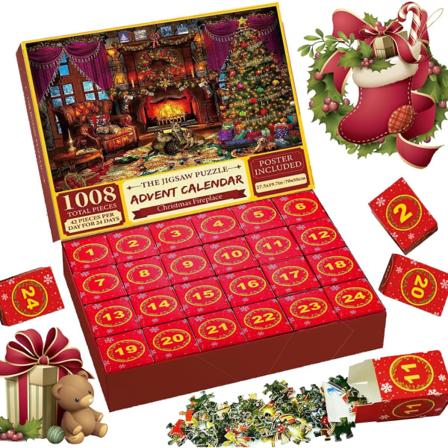 2023 Adventskalender Puslespil - Søde Jule Dyr, Jul
