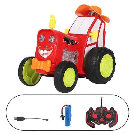 Elektrisk Rc Galen Hoppande Bil Stuntbil Leksak Med Ljus Musik Rolig Roterande Fordon Mini Rc Stunt Hoppande Bil För Barn Pojkar