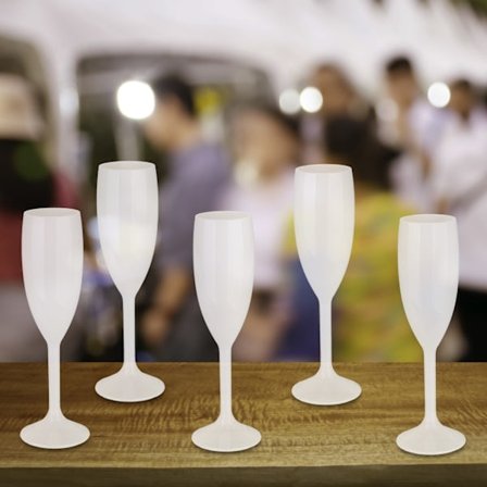 Champagneglas i plast, 6-pack