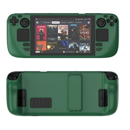Beskyttende etui med stativ, tilbehør til spillekonsoller til Steam Deck Hard PC militærbeskyttende etui kompatibel med Steam Deck