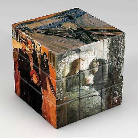 3x3x3 Magisk Puzzle Cube Van Gogh Monet Da Vinci Picasso Mønster Cube Børns Gaver Pædagogisk Legetøj