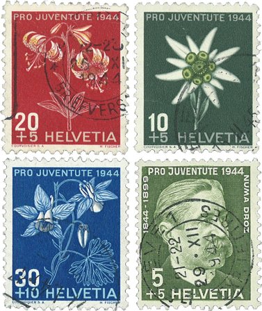 Schweiz 1944 - MICHEL 439/42 - Stemplet