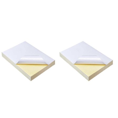 100 Ark A4 Hvite Selvklebende Vanntette Klistremerke Etiketter Blankt Overflatepapir for Blekksprinter