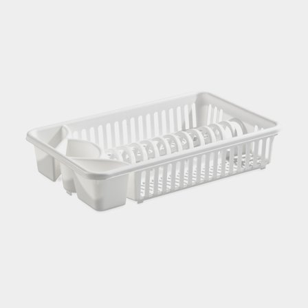 Diskställ Nordiska Plast, vit, 425 x 270 x 85 mm