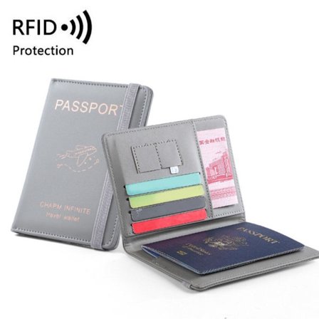 RFID Passport Cove Passport Protector GRÅ