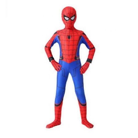 Spider-Man Cosplay Kostume til Børn Far From Home Spider-Man Kostume Halloween Cosplay Kostume BLÅ 110CM