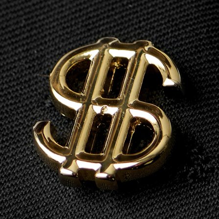 Kullanvärinen dollari-rintaneula for Men