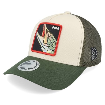 Skillfish - Grau Trucker Cap - Pike Box Stone/Olive/Dark Green A-frame Trucker @ Hatstore
