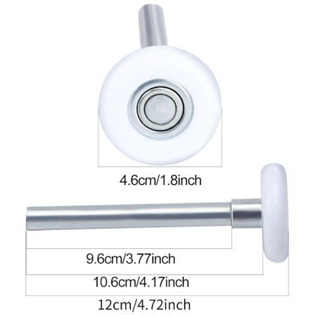 12-pakning 1,8 tommers nylonforseglede garasjeporteruller, stille/holdbare og høy belastning, høy ytelse