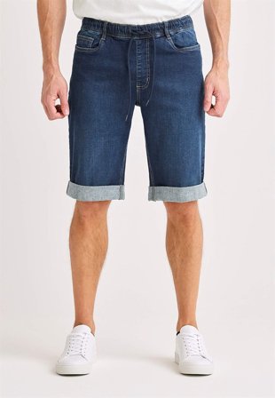 Cellbes of Sweden - Joggershorts med elastisk midja - mellanblå / denim - för herrar - 8XL