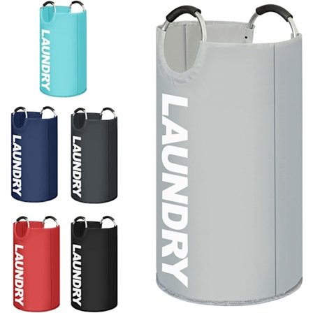 Moderne sammenklappelig stof stor vasketøjskurv, vasketøjskurv, sammenklappelig tøjpose, sammenklappelig vasketøjskurv 6 farver tilgængelige 82L