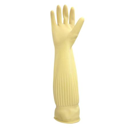 45cm Köksvattentäta Rengöringsgummilatexhandskar White 45cml