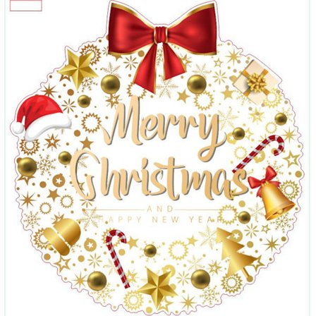 2-pack Jul Fönsterdekal Krans Jultomte Väggdekal God Jul Klistermärke Sovrum