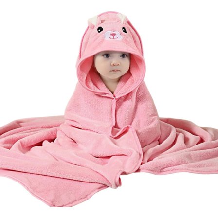 31 * 31 tommer Baby Badehåndklæder med Hætte, Håndklæder med Hætte til Småbørn 1-3, Toddler Pige Drenge Morgenkåbe, Baby Håndklæde