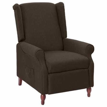Vidaxl Reclinerfåtölj Mörkbrun Tyg Brun