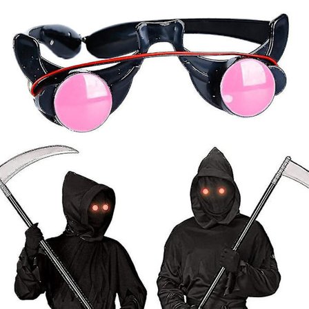 1 stk Led Luminous Glow Briller Morsomme Røde Øyne Cosplay Tilbehør Fest