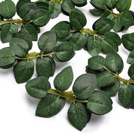 50 stk. Rose Blade Kunst Grønt Falske Rose Blomster Blade