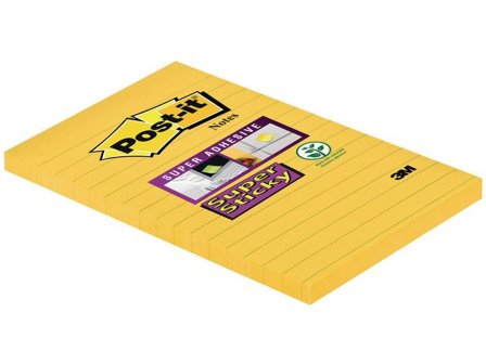Post-it Notes SS linjerade 660-S 102x152mm 75 blad neon gul - Lyreco - Kontorsmaterial - Notes och Post-It - Notes - Extra sticky
