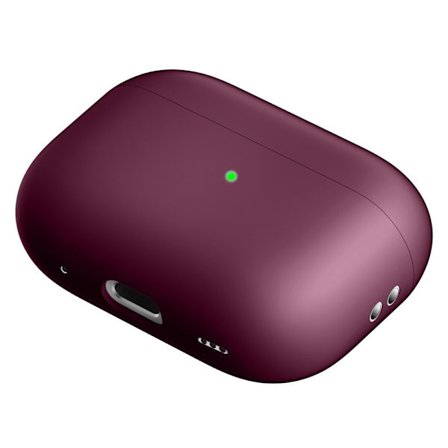 AirPods Pro 2 silikonfodral i gångjärnsfri stil - Vinröd