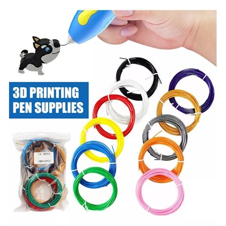 1.75mm PLA 3D Penna Filament Påfyllning 5 Meters*20 Färger