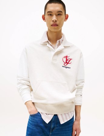 Tommy Jeans Tjm Rlx Colorblock Mono Rugby - White - S