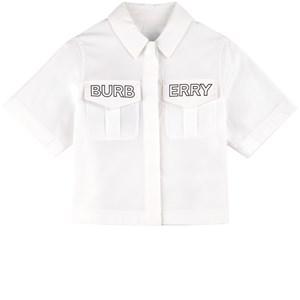 Kids - Burberry White Nancy Branded Shirt 12 Years - Tops - 12 years - White