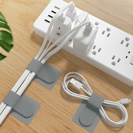 50 selvklæbende ledningsclips til organisering af kabler på væggen, perfekt til styring af computer- og netværksledninger, kabelstyring | Moderne 
