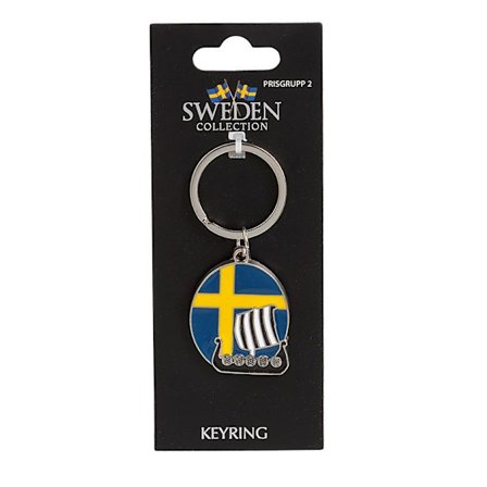 Nyckelring Souvenir Flagga Vikingskepp