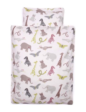 Smallstuff | Bedding Doll, Savannah, Soft Rose - Rose With Animals | ONE SIZE 33 cm