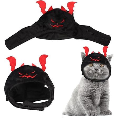 Katt Halloween Gresskar Kostyme, Hund Halloween Gresskarhatt Kjæledyr Hodeplagg For Halloweenfest, Justerbar Gresskarhatt For Valp Katt Black