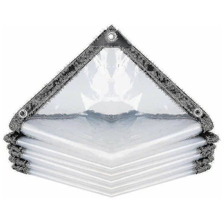 Transparent Vanntett Presenning Med Maljer, PE Multifunksjonell Vanntett Rivsikker Ultralett Presenning (størrelse: 2*3m)6