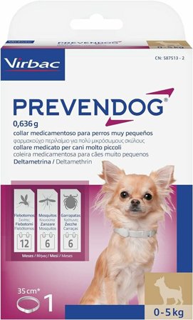 Prevendog Collare Medicato 15,9g (35cm) Cani Taglia Molto Piccola