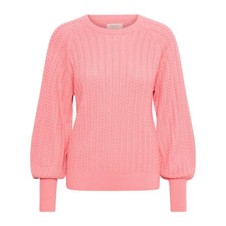 Part Two, Round-neck Knitwear Roze, Dames, Maat:L,Katoen