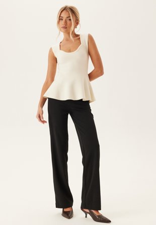 ONLY Onlraffy-yo Mid Str Pant Black Vaatteet