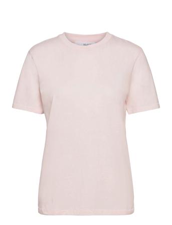 Slfmy Perfect Ss Tee Box Cut Color T-shirts & Tops Short-sleeved Rosa Selected Femme