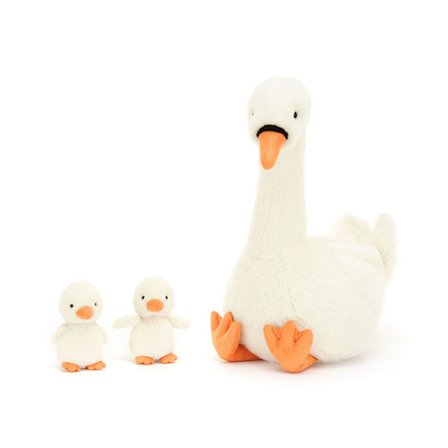 Jellycat Feather Swan pehmolelu, istumakorkeus 35 cm