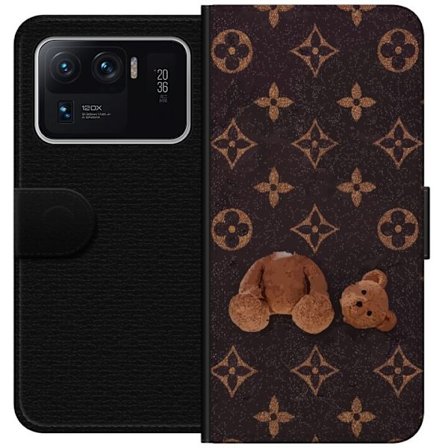 Yhteensopiva Lompakkokotelo Xiaomi Xiaomi Mi 11 Ultra Graafinen monogrammikuvio, jossa taiteellisesti muotoiltu nalle