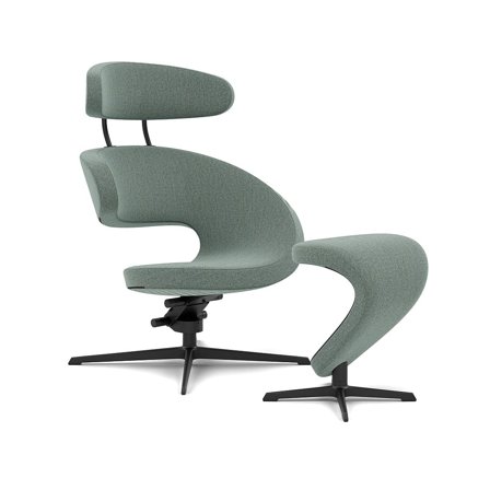 Varier Furniture Peel - Green Wool - Black base