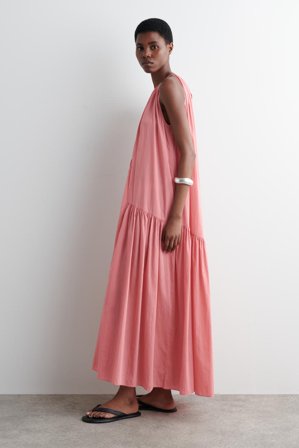 COS Gathered Halterneck Maxi Dress in Pink - Women