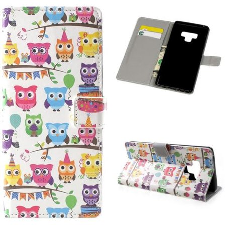 Plånboksfodral Samsung Galaxy Note 9 - Ugglor På Kalas