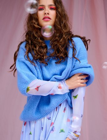 Noella Mimi Knit Jumper - Blue - M/L