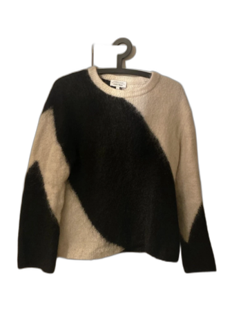Beige och svart stickad tröja