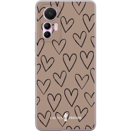 Yhteensopiva Puhelinkuori Xiaomi Xiaomi 12 Lite Cactus and Friends - Earthy Sketch Hearts